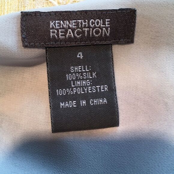 Kenneth Cole Reaction drop waist fitted lined silk skirt purple lavender multi - Picture 11 of 16